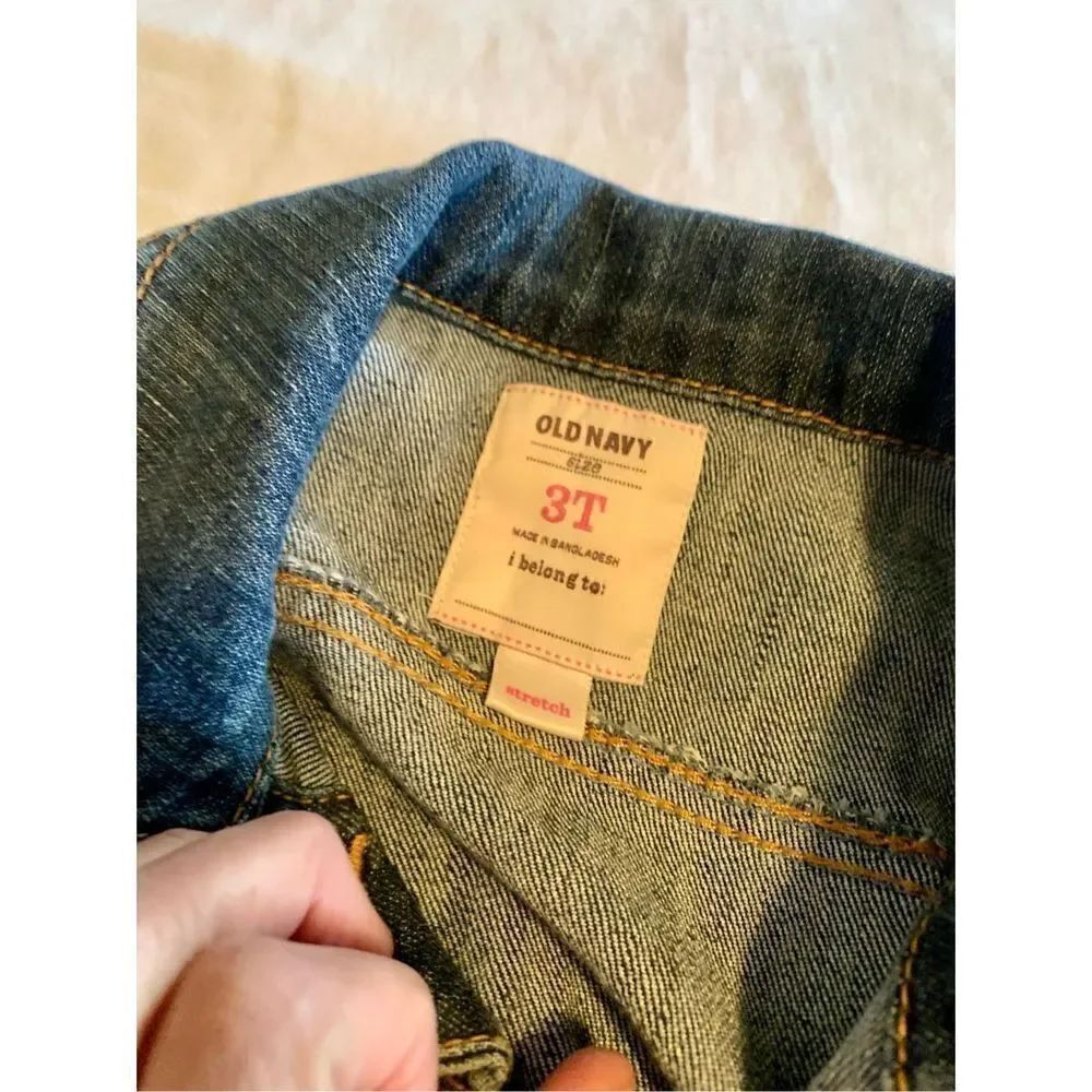Old Navy Snap Embroidered Jean Jacket - Picture 4 of 6